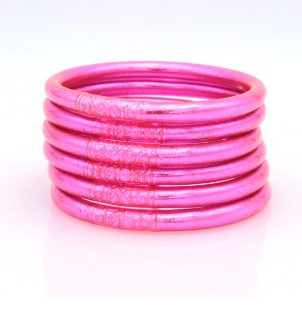 PULSERA PAN DE ORO FUCSIA