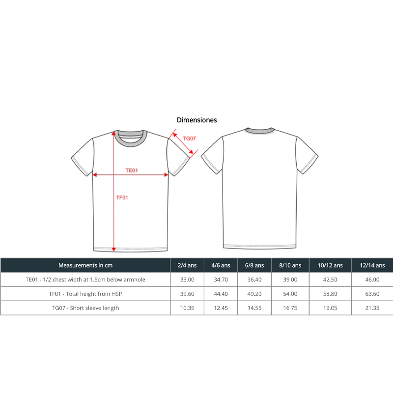 CAMISETA SUN SEA SAND SAILS TARIFA INFANTIL