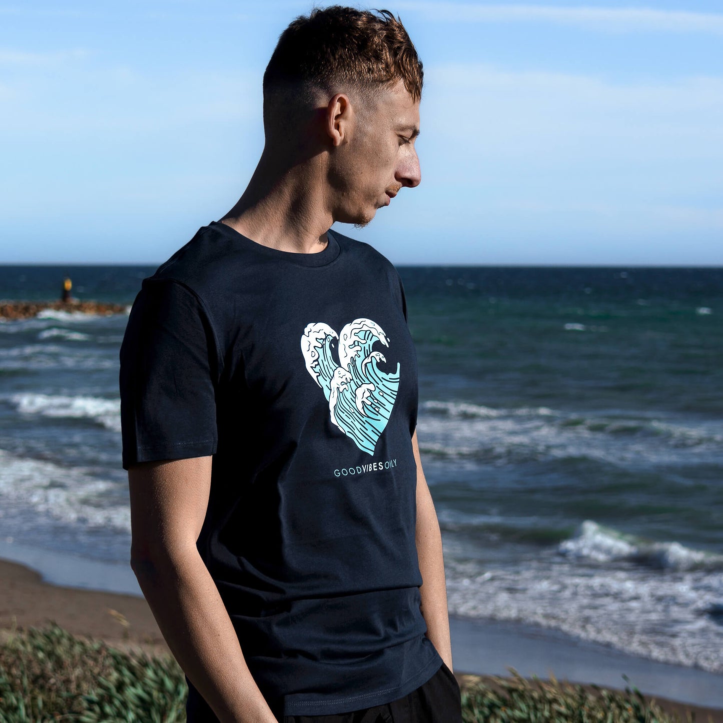 CAMISETA CORAZÓN OLA