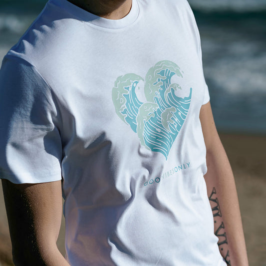 CAMISETA CORAZÓN OLA