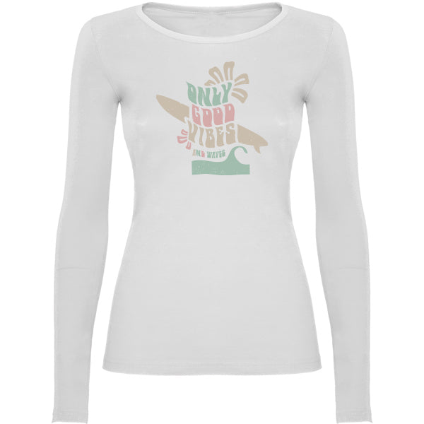 GIRL'S SURFBOARD T-SHIRT WITH FRONT DRAWING