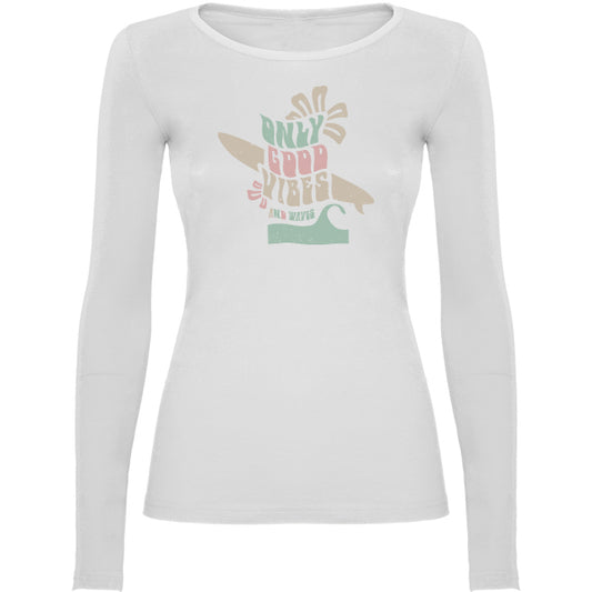 GIRL'S SURFBOARD T-SHIRT WITH FRONT DRAWING